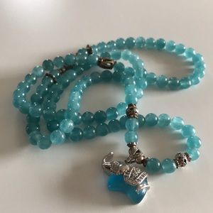 Elephant necklace/wrap bracelet